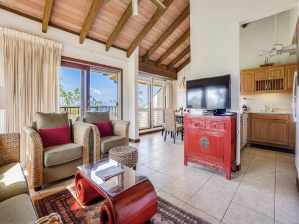 Luxury Poipu Kauai Vacation Rental  Ocean View Top-Floor Condo Near Brennecke’s Beach